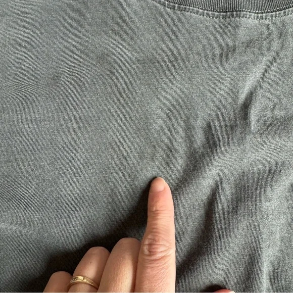 Ragabond Studio TopsGent's Crop Long Sleeve Washed Black medium 100% Cotton - Picture 2 of 5